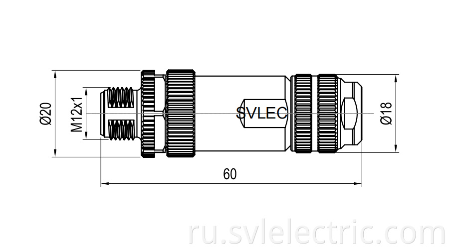 M12 Field Wireable Connector